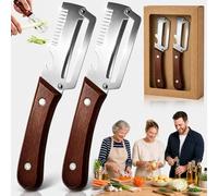 Elite Gourmet Peeler, Multifunctional Vegetable Peelers, Multi Function Peeler&Bottle Opener & JuliennePeeler, Ergonomic Kitchen Tool for Potato, Fruit, Vegetable (2 Pcs)
