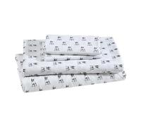 Elite Home Prodotti Microfibra 90 GSM Whimsical Stampato Deep Pocketed Sheet Set, King, White Bulldogs