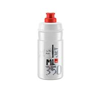 Bottiglia elite jet 350 ml logo rosso trasparente