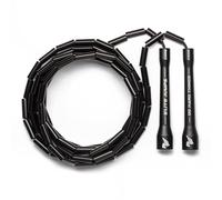 Elite Jumps Corda per saltare con perline da 2,5 cm, materiali resistenti e durevoli, ridimensiona e regola, fitness e allenamento cardio, migliora ritmo, velocità, agilità, nero/nero