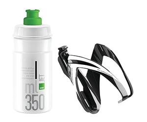 Elite kit Ceo Borraccia + portaborraccia Jet 350ml Bianco/Verde