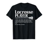 Elite Lacrosse Player Sport Lover Game Day Champion Gear Maglietta