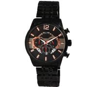 Elite Orologio da polso da uomo, nero, analogico, datario, cronografo, acciaio inossidabile, Bracciale