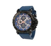 Elite Orologio da uomo blu nero analogico Data Cronografo in pelle al quarzo 3 Bar Orologio da polso