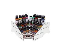elite pro Organizer per vernici angolari EP05 compatibile con Vallejo AK The Army Painter ecc | 28 x 28 x 11 cm | Capacità di 44 barattoli e 18 pennelli | modellismo miniature | Montaggio facile