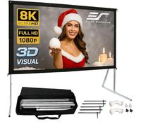 Elite Screens Yard Master 2, schermo per proiettore da esterno da 90 pollici con supporto, 16:9, 8K 4K Ultra HD 3D schermo cinematografico portatile pieghevole veloce, pieghevole interno schermo di