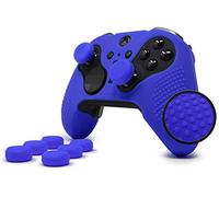 Elite Series 2 - Skin per controller Xbox One Elite Series 2 (non per serie X/S/Elite 1) di Foamy Lizard - Silicone senza sudore con borchie piatte antiscivolo + 8 impugnature QSX-Elite (blu)