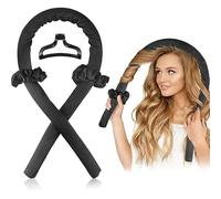 Elite - Set di arricciacapelli arricciacapelli alla moda, con tubo arricciacapelli, per acconciature senza calore, nero, con clip per capelli (nero, grande)