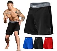 Elite Sports - Pantaloncini da BJJ da uomo per Jiu-Jitsu No-Gi e grappling, da Muay Thai, boxe, kickboxing, combattimento MMA, da allenamento per gabbia/UFC, Grigio, M