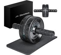 EliteAthlete AB Roller, attrezzo per addominali, per addominali, per la casa, per la pancia, per l'allenamento addominale, AB Wheel, con tappetino imbottito per ginocchia