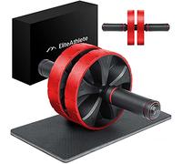 EliteAthlete AB Wheel Roller - Rullo per addominali a casa, con tappetino imbottito per ginocchia