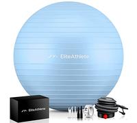 EliteAthlete Palla Fitness con Sistema Anti Burst - Palla Pilates Yoga - Fitball 55 cm 65 cm 75 cm 85 cm - Palla Gravidanza - Fit Ball incl. Pompa d'Aria