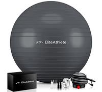 EliteAthlete Palla Fitness con Sistema Anti Burst - Palla Pilates Yoga - Fitball 55 cm 65 cm 75 cm 85 cm - Palla Gravidanza - Fit Ball incl. Pompa d'Aria