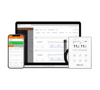Elitech Logger dati WiFi in tempo reale per temperatura e umidità con rilevatore di perdite d'acqua, archiviazione dati cloud, allarme SMS/e-mail/APP/Web, cavo patch da 10 m, RCW-800W-WI (da -40 a 176