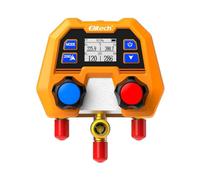 Elitech Manometro Digitale per Sistemi HVAC, Refrigerazione e Aria Condizionata Compatibile con Gas Refrigeranti R410A/R454B/R134, Misurazione di Pressione e Temperatura, 3 Porte, Display LCD DMG-2SE