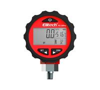 Elitech PG-30Pro Misuratore di Pressione -14.5~800 psi (-0.1~5.5 MPa) per Refrigerante con Retroilluminazione, 87+ Refrigeranti 1/8 NPT, Compatibile con Manifold-Gauge (Rosso)