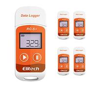 Elitech RC-5+ 5 Pezzi Registratore di Dati di Temperatura PDF&CSV Automatico 32000 Punti Generazione-Riutilizzabile-Protezione Password-Nessun Software Necessario, -30°C a +70°C