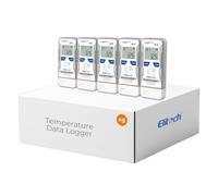 Elitech Registratore Dati Digitale USB con Dati Ombreggiati 32000 Punti, Report PDF&CSV, per Windows e MacOS, Termometro per Frigorifero LogEt5T 5pack