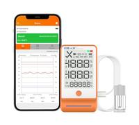 Elitech Registratore di Temperatura Bluetooth con 2 Sonde di Gel con Shadow Data, Rapporto PDF CSV 100.000 Punti, Certificato di Taratura per Frigo Farmacia, MAX MIN AVR MKT GSP-6Pro DGLE