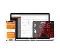 Elitech Termometro WiFi Industriale con Sonda Esterna, Data Logger per Temperatura e Umidità, Display Grande, Monitoraggio in Tempo Reale, Ideale per Magazzini Laboratori Serre DR-230W-THE