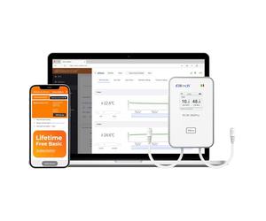 Elitech WiFi Wireless Remote Real-Time IoT Temperatura Umidità Monitor Digitale Data Logger (4G+WiFi Doppio Canale, Solo dispositivo (senza sonda))