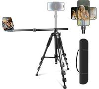Elitehood Overhead Treppiede Smartphone [ Resistente e Ultra Stabile ], Treppiede per iPhone da 180 cm con Supporto per Telefono con Rotazione di 360° per Riprese Video e Borsa per Il Trasporto