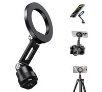 elitehood Supporto Smartphone Treppiede Magnetico Magsafe, Alluminio Aerospaziale, Giro 180°, Compatibile iPhone 16/15/14/13/12 Pro Max Mini, Filettatura 1/4", Attacco a Freddo