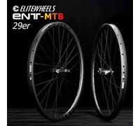 ELITEWHEELS 29er MTB Ruote in carbonio Ultraleggero 28mm Larghezza 24 Profondità Cerchioni per biciclette da montagna M11 Mozzo dritto Set di ruote in carbonio