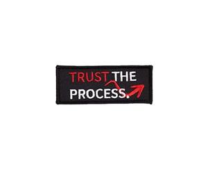 Elitex Training Toppa ricamata con velcro - Trust the Process - Toppa per zaini e giubbotti da cross training e palestra