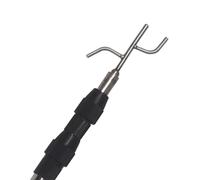 Elitix Mezzo Marinaio Gancio Telescopico Regolabile per Pontile, Gancio di Soccorso Antincendio per Palo per Camion, Gancio di Soccorso in Metallo per Gommone(Style c,71-163cm/27.9-64.2in)