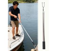 Elitix Mezzo Marinaio Palo Telescopico per Attracco Barche con Gancio, Gancio E Gancio di Salvataggio per Situazioni di Emergenza, Gancio a Serpente Regolabile(76-181cm/30-71.2in)