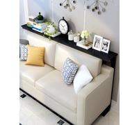 Elitix Mobile Dietro Divano Salvaspazio Consolle Moderna Extra Stretta, Lunga, da Posizionare Dietro Al Divano, Mensola per Spazio Ristretto In Bagno, Mobiletto Contenitore(Black, 80x16x65cm)