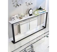 Elitix Mobile Dietro Divano Salvaspazio Consolle Moderna Extra Stretta, Lunga, da Posizionare Dietro Al Divano, Mensola per Spazio Ristretto In Bagno, Mobiletto Contenitore(White,100x18x65cm)