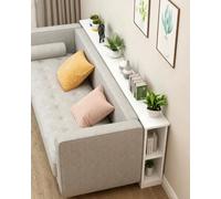 Elitix Mobile Dietro Divano Salvaspazio Mensola Portaoggetti per Lo Spazio Tra Divano, Tavolino Consolle Stretto da 10-20 cm, Organizer Laterale(White,170x10x65cm/67x3.9x25.6in)