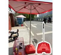 Elitix Pali per Telo Vele Ombreggianti Aste di Prolunga per Il Supporto di Coperture Retrattili con Base, Vela Ombreggiante da Esterno per Installazione su Cemento(Red/1 Pack,400CM/13.1FT/60KG)