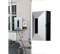 Elitix Piedistallo del Caricabatterie Supporto per Stazione di Ricarica Tesla EV, Supporto per Cavo di Ricarica per Veicoli Elettrici con Serratura, Recinto per Stazione di Ricarica EV(Box)