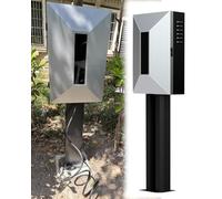 Elitix Piedistallo del Caricabatterie Supporto per Stazione di Ricarica Tesla EV, Supporto per Cavo di Ricarica per Veicoli Elettrici con Serratura, Recinto per Stazione di Ricarica EV(Box And Stand)