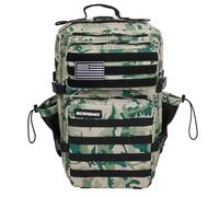 ELITRAINX ELITEX TRAINING - Zaino tattico idrorepellente per zona patch, cabina aereo, palestra, scomparto per computer, Oxford 1000D, Verde mimetico, 45 Litros, Sport