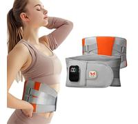 Elitzia Cintura di supporto per la schiena riscaldata con vibrazione e luce infrarossa, massaggiatore per la schiena riscaldata senza fili, per alleviare il dolore alla schiena, 5 temperature e 3