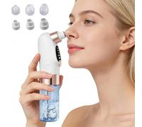 Elitzia ET112A - Strumento per la pulizia dei pori del viso, con tecnologia a ciclo dell'acqua, luce blu, 3 marce e 6 punte sostituibili, strumento per la pulizia del viso ricaricabile senza fili