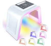 Elitzia Maschera per terapia della luce del viso a LED, 6 colori, luce circolante, con spray a 5 fasi, regola lo spray in profondità, ricostituisce profondamente la maschera per terapia della luce
