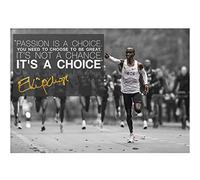 Eliud Kipchoge - Poster stampato con citazione, 30 x 20 cm
