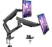 ELIVED EV6012B - Supporto per monitor da 13 a 32", 2 monitor da 2 a 9 kg, con VESA 75/100 mm, con molla a gas e braccio inclinabile, girevole, girevole, EV6012B