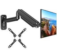 ELIVED Supporto da parete per monitor per la maggior parte degli schermi da 35 pollici, braccio singolo per monitor con molla a gas con kit di estensione VESA per VESA 75 x 75, 100 x 100, 100 x 200