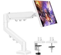 ELIVED Supporto per monitor da 13"-32", ideale per schermi PC da 2-9 kg, con VESA 75/100 mm, braccio con molla a gas inclinabile, girevole, girevole, bianco, EV6013W-DE