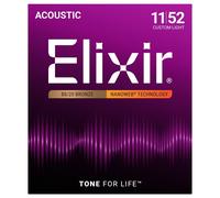Elixir 11027 Nanoweb Custom Light 011/052 Cordiera per Chitarra Acustica Bronze