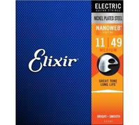 Elixir 12102 Nanoweb Medium Electric Set 6 Corde x Chitarra Elettrica 011-049