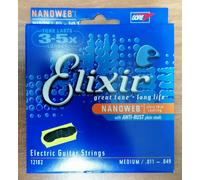Elixir 12102 Nanoweb Muta Set da 6 Corde Chitarra Elettrica Medium 11-49