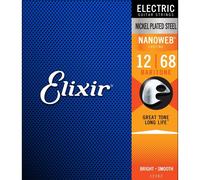 Elixir 12302 Nanoweb Baritone 012/068 Muta Corde per Chitarra Elettrica Nicke...