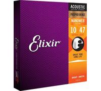 Elixir 16002 Nanoweb 10-47 Corde Chitarra Acustica